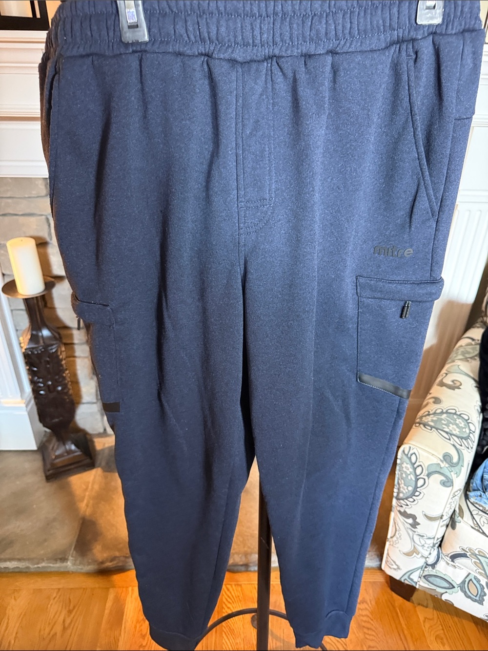 Mitre Men's Navy Cargo Joggers with Elastic Waist